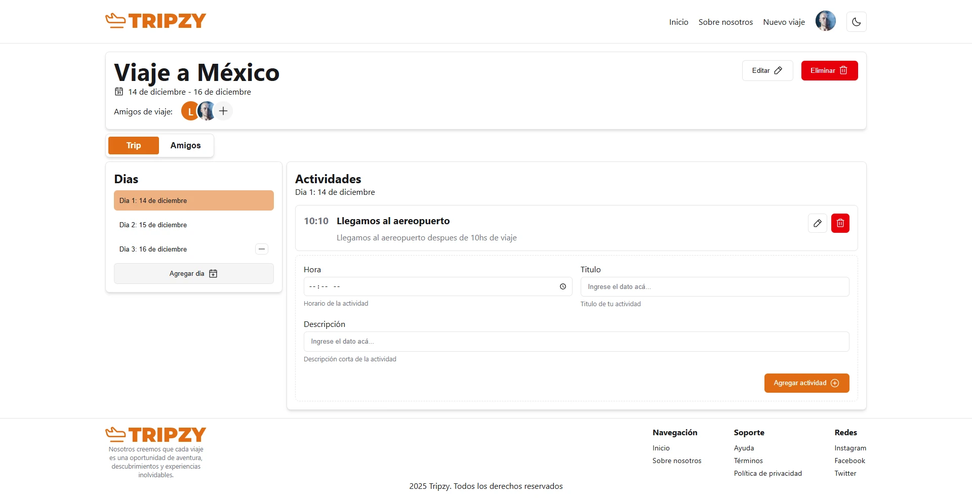 Imagen del proyecto Tripzy